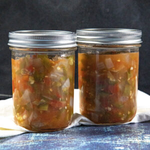 Two jars of jarred salsa
