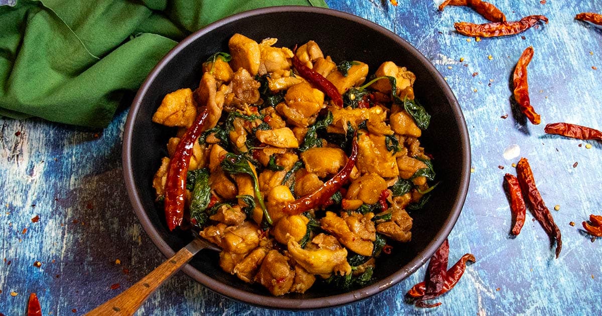 Three Cup Chicken (San Bei Ji) - Chili Pepper Madness